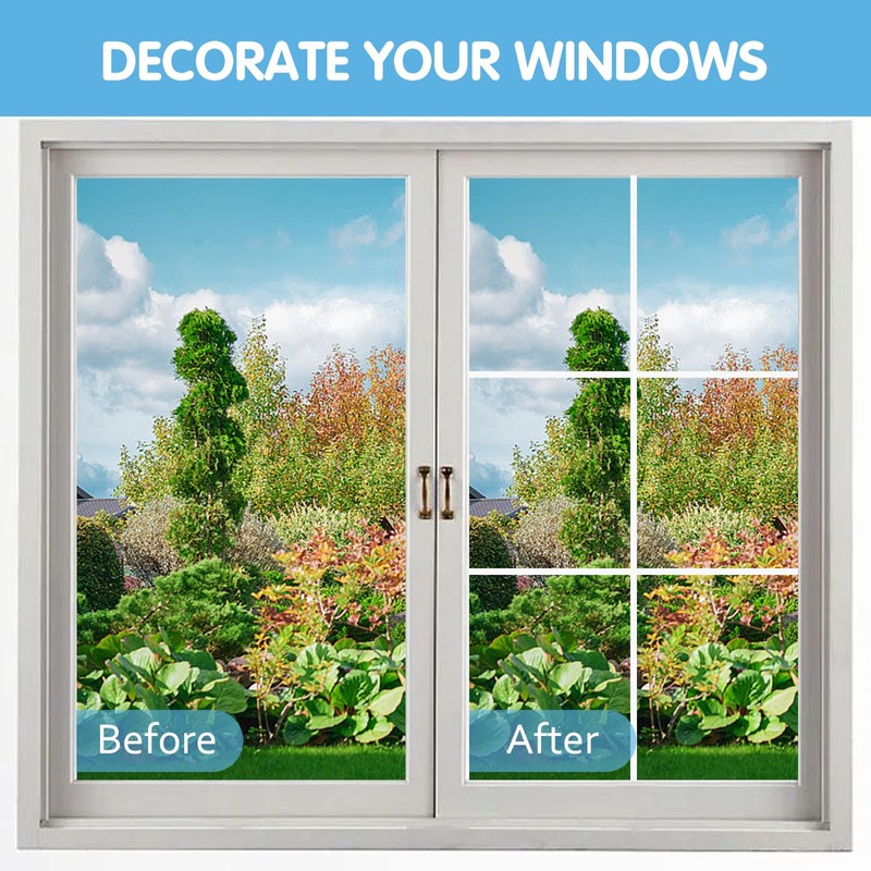LYMOI 33 Ft Window Grille Inserts, Window Grid Kit, TPE