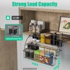 3-Tier Pull Down Cabinet Spice Rack Organizer,Metal Storage Shelf,Retractable Large