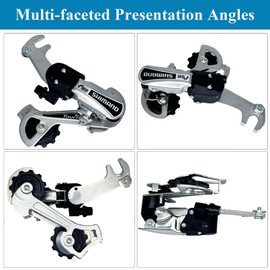 Rear Derailleur RD-TY21B 6/7 Speed Hanger Mount for Mountain Bike Kids Tricycle Commuter Cruiser Silver-RD-TY21B-Hanger Mount (Silver)