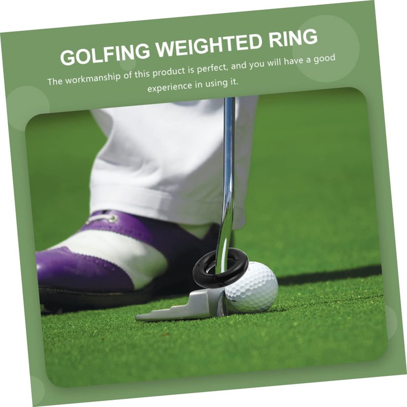 Kisangel 2pcs Golf Weighted Swing Rings for Training Improve Muscle