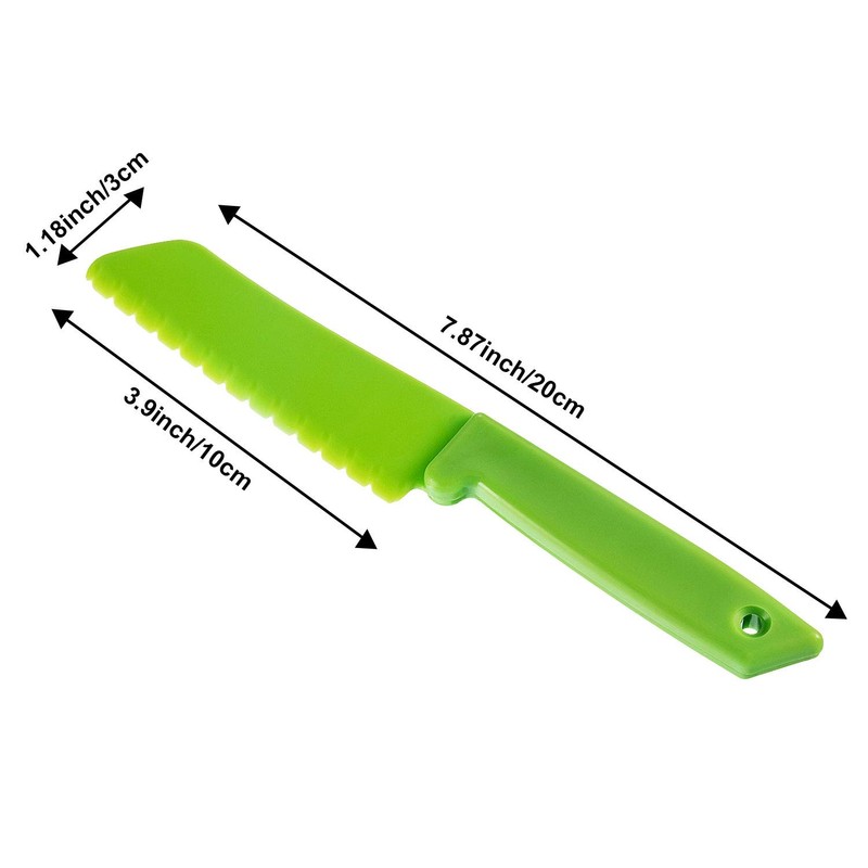 JOVITEC 10 Pieces Kid Knife Plastic Kids Safe Knives for