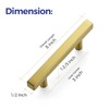 Ravinte 5 Pack 5 inch Square Cabinet Pulls Brushed Brass