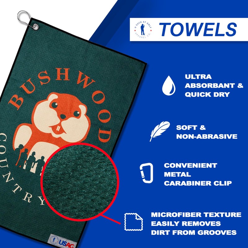 U Suck at Golf Funny Golf Towel for Bag -