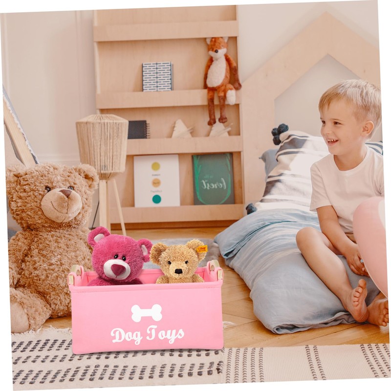 Beavorty Collection Box Pet Toy Organizer Felt Storage Case for