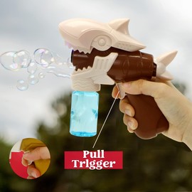 JOYIN 2 pistolas de burbujas para niños, juguetes automáticos de burbujas de dinosaurio con 2 soluciones de burbujas, divertido regalo de verano al aire última intervensión para niños de 4, 5, 6, 7, 8 años en adelante