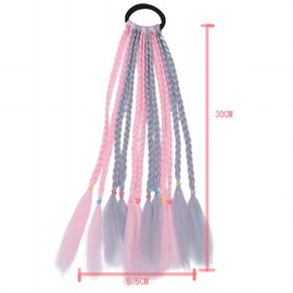 Wig, Extension, Braid, For Children, One-touch, Gradient Ponytail, Wig, Kids' Extension, Hair Extension, Children's Mai, Outfit, 12 Piece Hanging Set