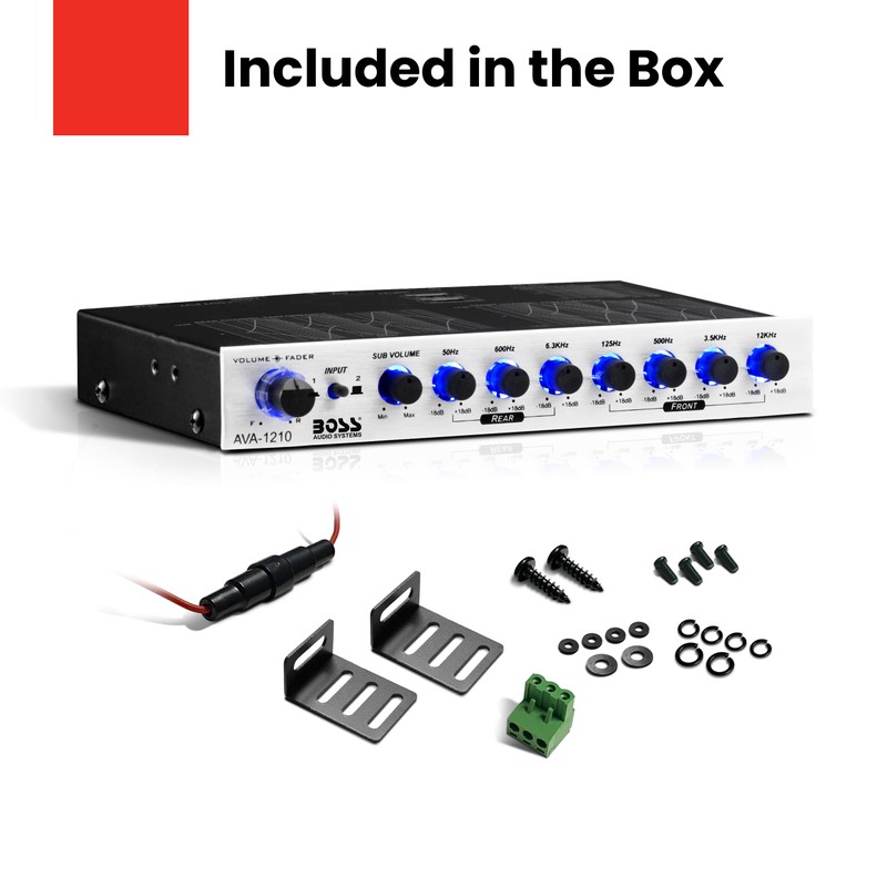BOSS Audio Systems AVA1210 Car Equalizer - 7 Band Pre-Amp