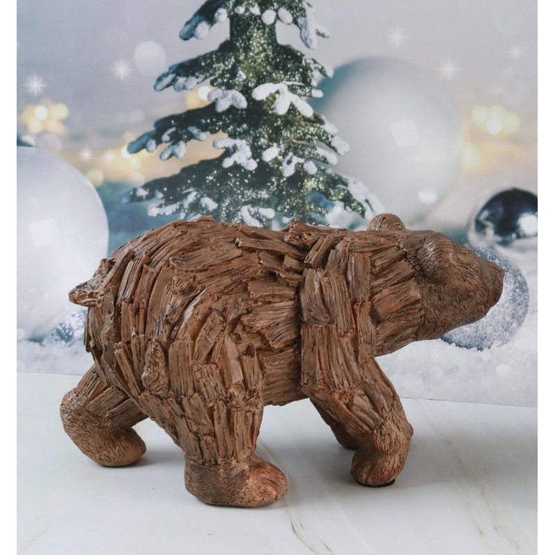 Hymmah Brown Bear Statue Home Decor Statue Rustic Home Decorations