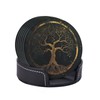 BOXIMIAO Drink Coasters with Holder Stand Set of 6, Marble