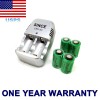 UltraFire 4x 800mAh 3.0V Rechargeable Battery + 1x Charger For