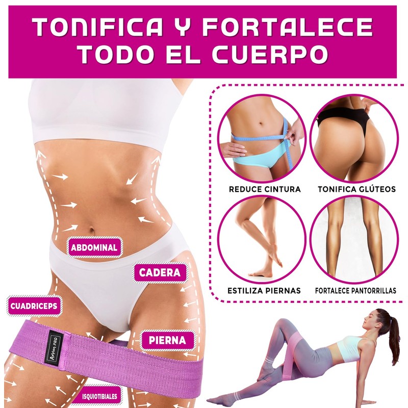 5 Elastic Bands for Hip and Long for More Exercises