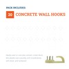 Concrete Wall Hooks Large - Supports 30lbs - Picture Hangers