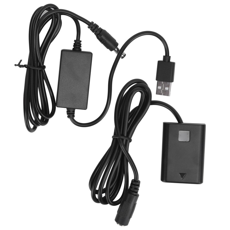 NPFW50 Dummy Battery DC Coupler Power Adapter with USB Drive