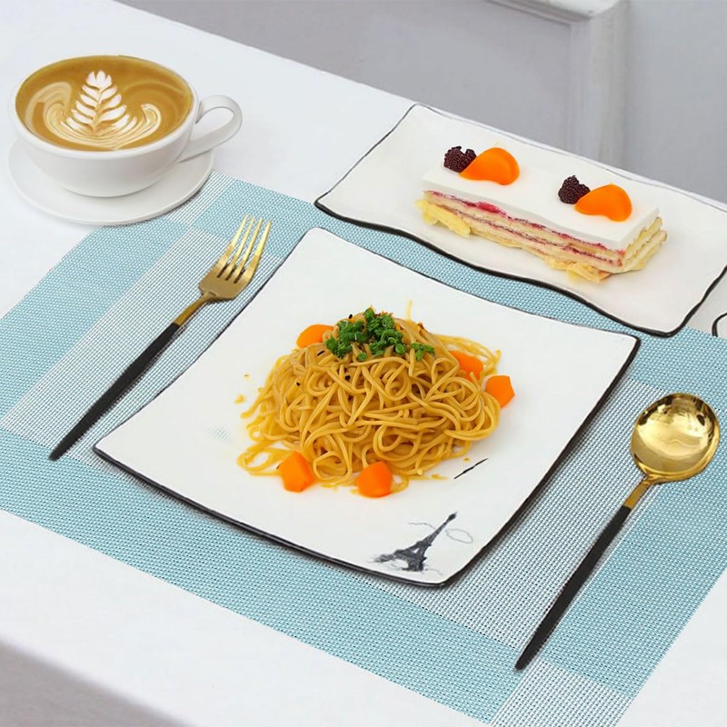 Lumaca Washable Placemats, Set of 6 Place Mats Made of