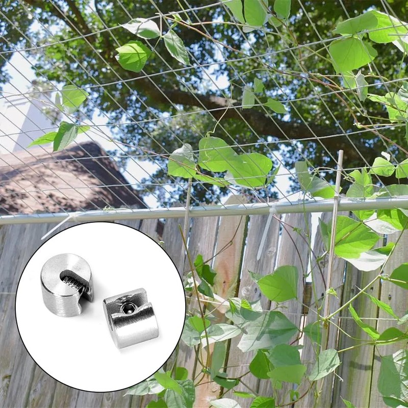 Ruimou 4 Stück M8x4mm Edelstahl einzelne Nut Drahtseil Befestigung Clip