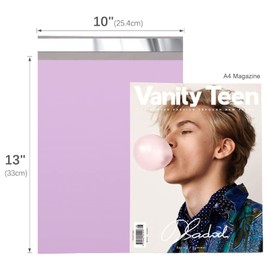 Fuxury Poly Mailers 10x13 Inch 50 Pcs, Waterproof Shipping Bags for Clothing, Strong Adhesive Shipping Envelopes for Small Business Suppliers, Self Seal Mailers Poly Bags Mailing Envelopes Purple