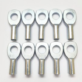 Gym Cable Accessories, 10 Cable Eyelet Terminals for 3mm Cable core, Wire Rope Joint Interface Replacement Port, Nylon Ball Stopper, Cable Connector