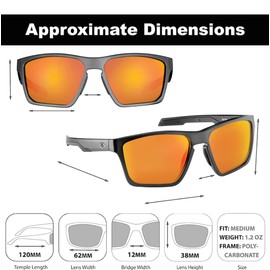 Flying Fisherman Unisex's Sandbar Polarized Sunglasses, Crystal Black/Red, Medium