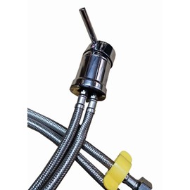 Hair Salon wash Basin Mixer taps and Hose with Long Tubes Salon Mixer tap Hairdressing tap and Hose Easy fit Save Labour Cost or DIY (Silver 80 cm Pipes)