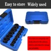 JEUCLEL 14PCS Twist Lug Nut Socket Set - 3/8 inch