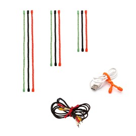 Silicone Twist Ties, Silicone Cable Ties, 9pcs Steel-Core Rubber Twist Tie, Reusable Twist Ties for Cords Wire, Cable Tie Straps Organizer. 3 4 and 6 inches