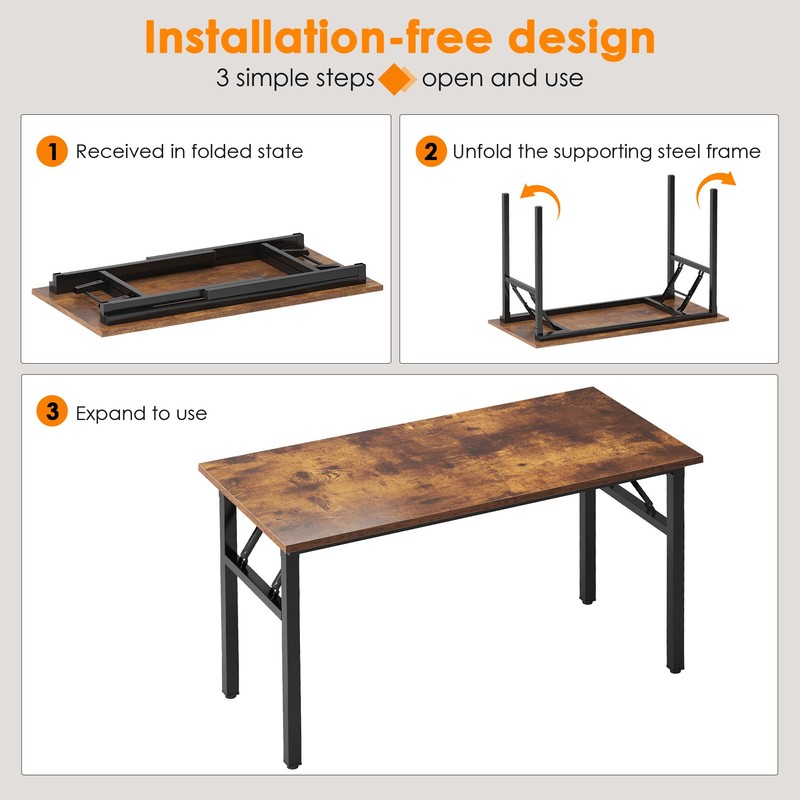 Need 47 inches Computer Desk Office Desk Folding Table with