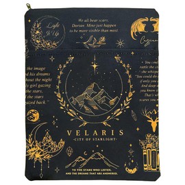 Velaris The City of Starlight Book Sleeve ACOTAR Inspired Book Covers (Velaris Black, Medium)