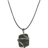 Labradorite Crystal Stone pendant With wax cord rope chain Relieves