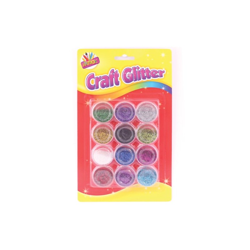 ARTBOX Metallic Colour Glitter Pot (Pack of 12), 6088.0