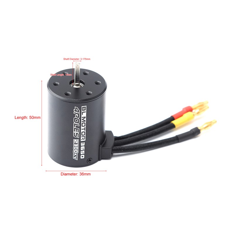 3650 Brushless Motor 2300KV Waterproof Motor 120A ESC Programming Card