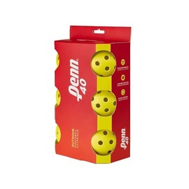 Penn 40 Outdoor Pickleball Balls - Softer Feel for Recreational & Club Play - USAPA Approved, 6-Pack