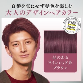 LUCIDO (Quasi-drug) Hair Color, Bordeaux Brown, Gray Hair Dye for Men, Cream Type, Bright Hair Color Enjoyable Without Worrying About Gray Hair