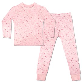 Girls Pyjamas Set Christmas Design Girls Pjs Long Sleeve Soft Touch Cotton Sleepwear Tops & Bottoms for Kids Age 3-8 Years,Pink,6T