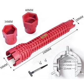 Sink Faucet Wrench 8 in 1 Multi-Purpose Sink Faucet Wrench for Toilet Bowl Sink Bathroom Kitchen Tight Spaces