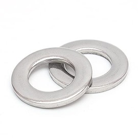 Beduan 1/4"ID x 1/2"OD Flat Washer, Stainless Steel 304, Plain Finish, Nominal Thickness (Pack of 110)