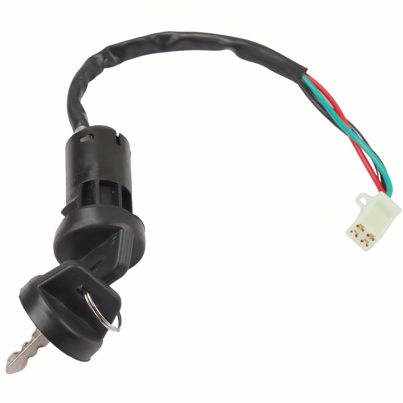 2 Pack 4 Wires Ignition Switch with Keys Waterproof Dustproof