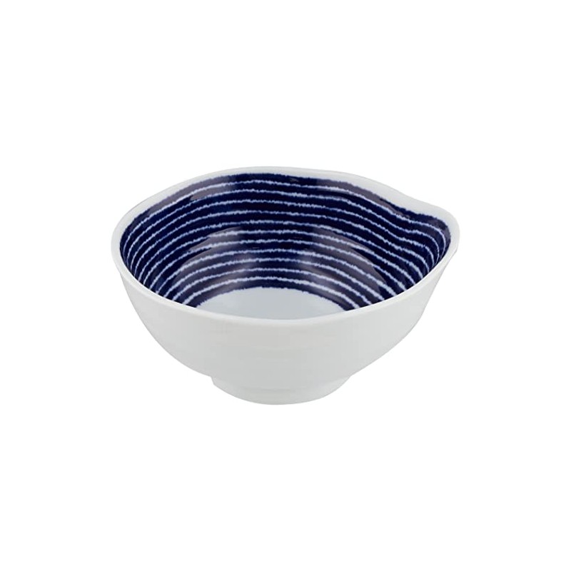 Hasamiyaki 32548 Indigo Aidama Pot with Handles, Indigo Dyed Komasuji