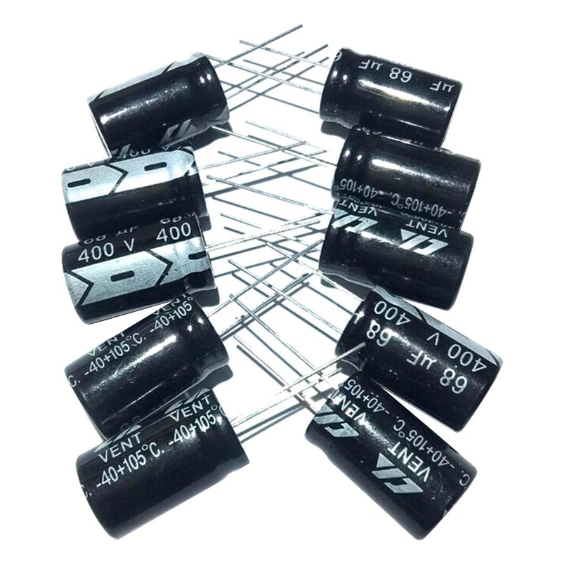 Milageto 10 Aluminum Electrolytic Capacitors / 68uf Electrolysis 16x25mm 450V