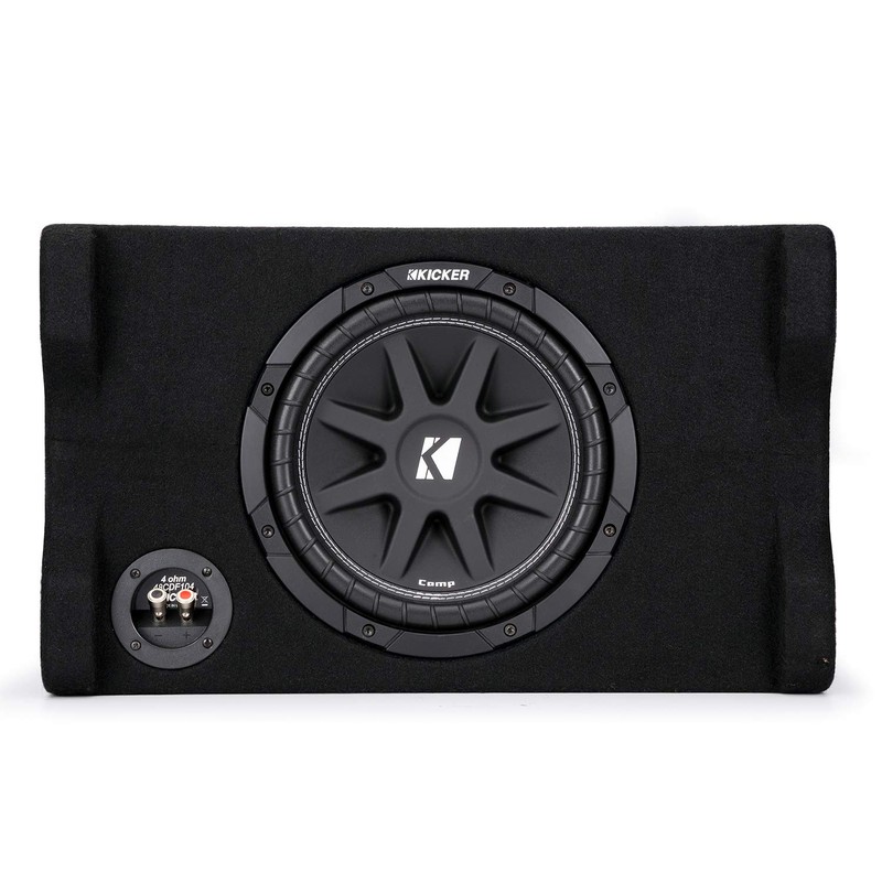 Kicker 48CDF104 Comp 10" Subwoofer in Down Firing Enclosure, 4-Ohm