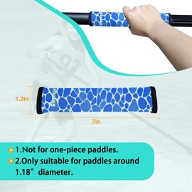 Kayak Paddle Grips Non-Slip Rubber Blister Prevention Ultra-Light & Soft Paddle Grips Kayak Accessories for Standard 31mm/1.22 Inch Diameter Take-Apart Kayak Paddles