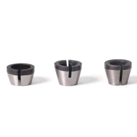 Gasea 3 Packs Router Collet Chuck Clamping Adapter for Woodworking Trimming Machine Tool (6mm, 6.35mm, 8mm)