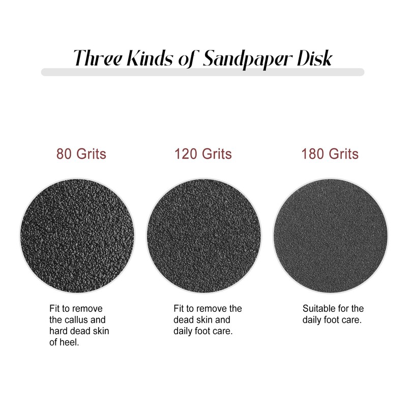 NMKL38 50PCS Replacement Sandpaper Discs Self-Adhesive 25mm with Stainless Steel