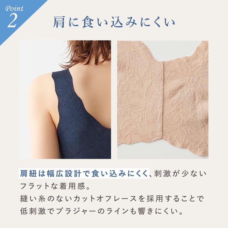Gunze KB1655 Kireilabo Foundation Bra Series Women's Non-Wired Bra, Shapewear,