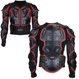 OHMOTOR Motorbike Protective Armour Chest Back Spine Armor Protector Motocross Armoured Jacket Clothing Men Women for Cycling ,Skating