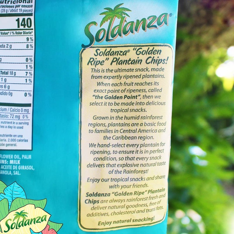 Soldanza Maduritos Plantain Chips, Ripe, 2.5 Ounce (Pack of 24)