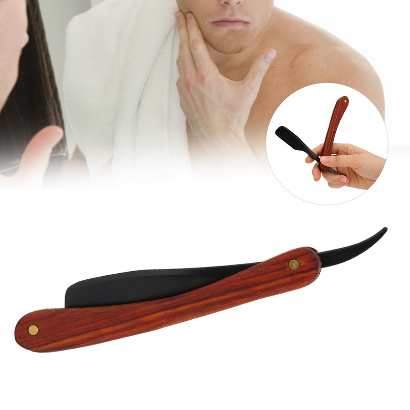 Old Fashioned Folding Barber Straight Edge Razor Rosewood Men's Shaving