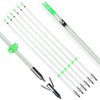 TIGER ARCHERY 34inch Bowfishing Arrows Solid Fiberglass Shaft with Broadhead