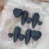 Brown Sugar Sugar Handmade Nail Tips - Stiletto L /