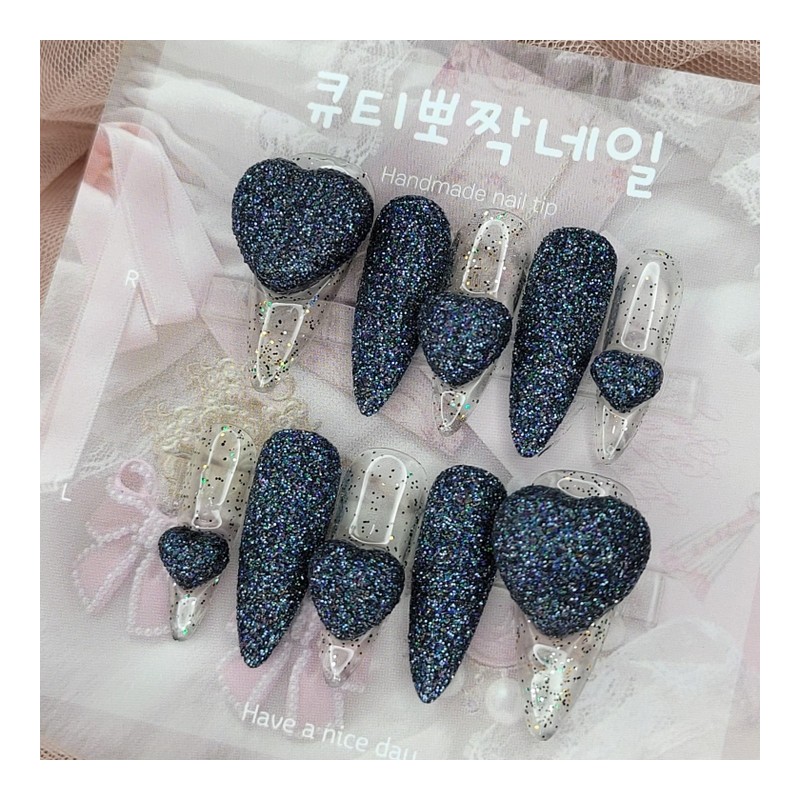 Brown Sugar Sugar Handmade Nail Tips - Stiletto L /