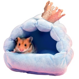 moin moin 2312rh105 Guinea Pig Ferret Degu Chinchilla Pet Small Animals House Bed House Shed Sleeping Hideaway Cushion Purple Crown Width 7.9 x Height 5.9 x Depth 7.5 inches (20 x 15 x 19 cm) Fluffy